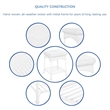 Jeco 3 Piece Resin Wicker Outdoor Patio Rocker Chair with End Table Set in White