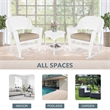 Jeco 3pc Rocker Wicker Chair Set in White with Tan Cushion