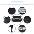 Jeco Wicker Patio Love Seat and Coffee Table Set in Black without Cushion
