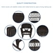 Jeco Resin Wicker Patio Rocker in Black (Set of 2)
