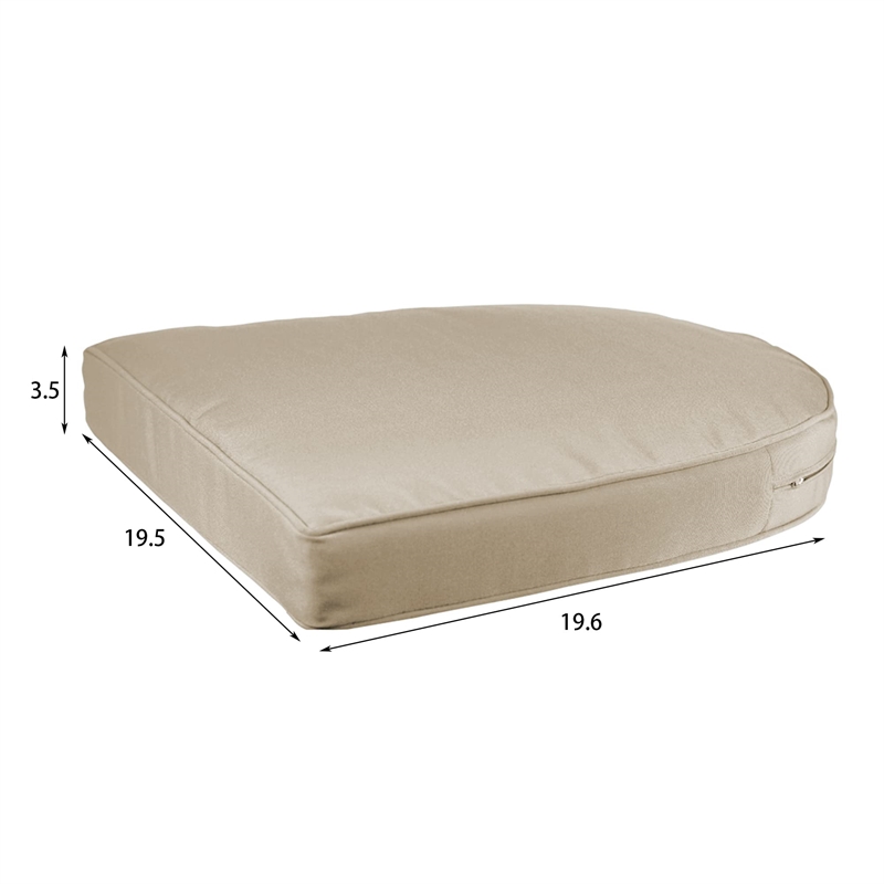 Jeco Wicker Rocker Chair in Black with Tan Cushion (Set of 2)