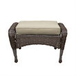 Jeco 6 Piece Resin Wicker Outdoor Patio Seating Set in Espresso/Tan Cushions