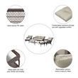 Jeco 6 Piece Resin Wicker Outdoor Patio Seating Set in Espresso/Tan Cushions