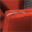 Jeco 6pc Wicker Seating Set in Espresso with Red Cushions