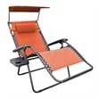 Jeco Oversized Zero Gravity Chair with Sunshade in Orange