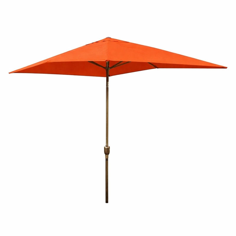 Jeco 10' Aluminum Market Patio Umbrella with Crank in Orange