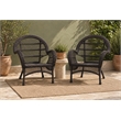 Santa Maria Espresso  Resin Wicker Chair - Set of 2
