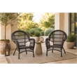 Santa Maria Espresso  Resin Wicker Chair - Set of 2