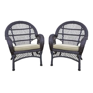 wicker chair in espresso (set of 4)