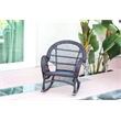 Jeco Resin Wicker Outdoor Patio Rocker Chair Set in Espresso (Set of 4)