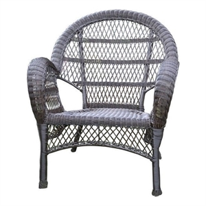 Jeco Wicker Chair in Espresso