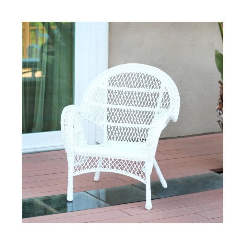 Jeco Wicker Chair in White