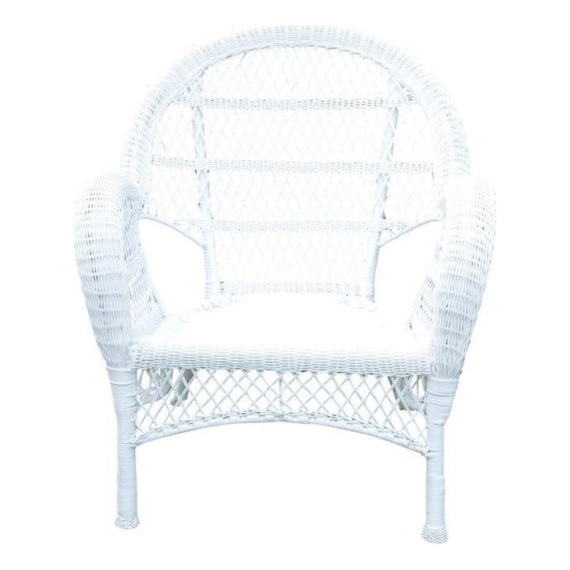 Jeco Wicker Chair in White