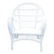 Jeco Wicker Chair in White