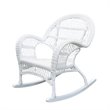 Jeco Rocker Wicker Chair in White