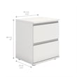 Tvilum Aurora 2 Drawer Nightstand in White