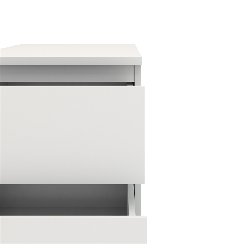 Tvilum Aurora 2 Drawer Nightstand in White - 7109249