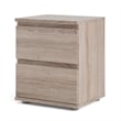 Tvilum Aurora Wood 2 Drawer Nightstand in Truffle