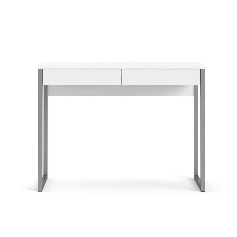 2 drawer desk white