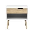 Tvilum Diana Nightstand in White and Oak