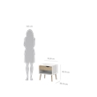 Tvilum Diana Nightstand in White and Oak