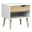 Tvilum Diana Nightstand in White and Oak