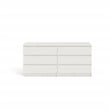 Tvilum Scottsdale 6 Drawer Double Dresser in White Wood Grain