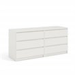 Tvilum Scottsdale 6 Drawer Double Dresser in White Wood Grain