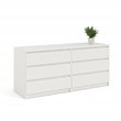 Tvilum Scottsdale 6 Drawer Double Dresser in White Wood Grain