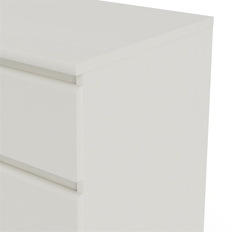 Tvilum Scottsdale 6 Drawer Double Dresser in White Wood Grain