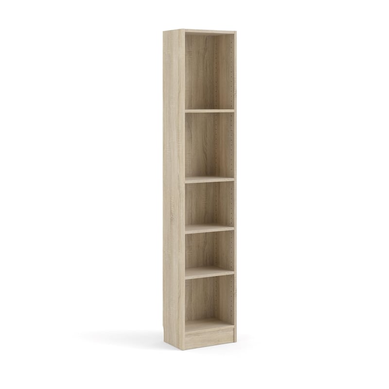 Tvilum Element 5 Shelf Narrow Bookcase in Oak