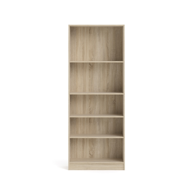 Tvilum Element 5 Shelf Wide Bookcase in Oak