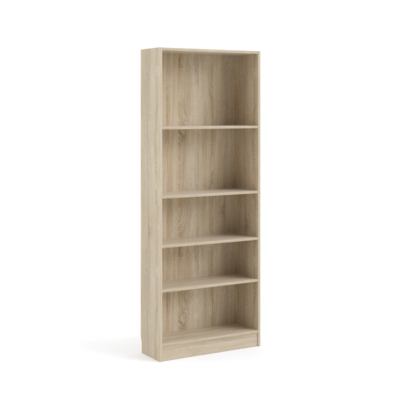 Tvilum Element 5 Shelf Wide Bookcase in Oak