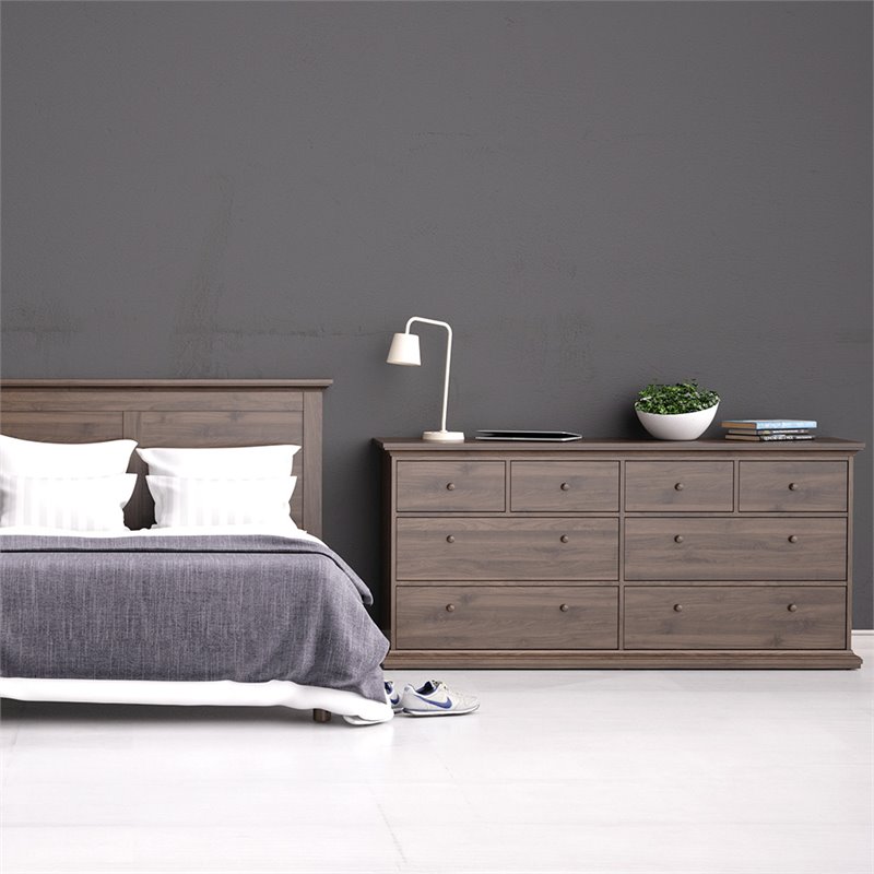 Tvilum Sonoma 8 Drawer Double Dresser In Walnut 76719djdj