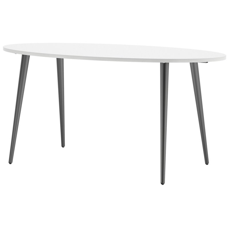 Tvilum Diana Oval Dining Table In White And Black 753974960 Tvilum Diana Oval Dining Table In White And Black
