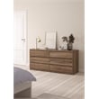 Tvilum Scottsdale Contemporary Wood Mahogany 6 Drawer Double Dresser