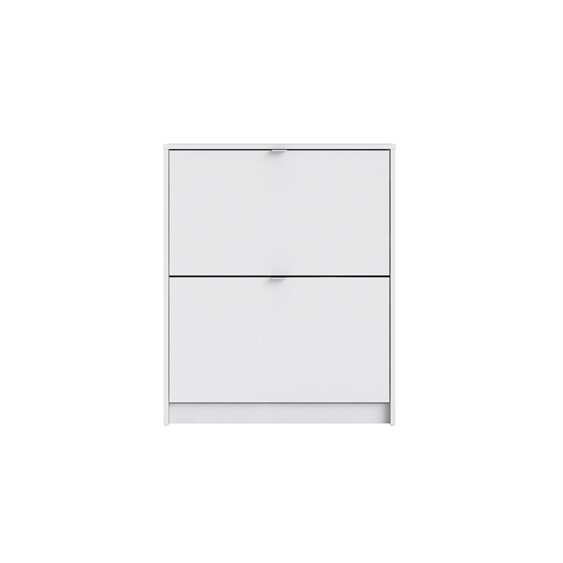Tvilum Bright 2 Drawer Engineered Wood Shoe Cabinet in White