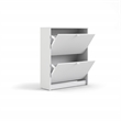 Tvilum Bright 2 Drawer Engineered Wood Shoe Cabinet in White