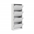 Tvilum Bright 4 Drawer Shoe Cabinet in White
