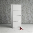 Tvilum Bright 4 Drawer Shoe Cabinet in White
