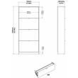 Tvilum Bright 4 Drawer Shoe Cabinet in White