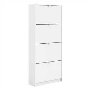 Tvilum Bright 4 Drawer Shoe Cabinet in White