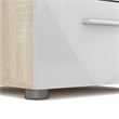Tvilum Austin 2 Drawer Engineered Wood Nightstand in Oak Structure/White Gloss