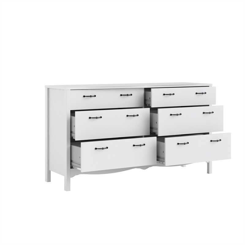 Tvilum Biscayne 6 Drawer Double Dresser In White 707344949