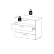 Tvilum Austin 4 Drawer Chest in Oak Structure/White High Gloss