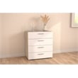 Tvilum Austin 4 Drawer Chest in Oak Structure/White High Gloss