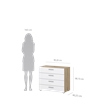 Tvilum Austin 4 Drawer Chest in Oak Structure/White High Gloss