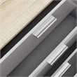 Austin 8 Drawer Double Dresser in Oak Structure/White High Gloss