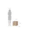 Austin 8 Drawer Double Dresser in Oak Structure/White High Gloss