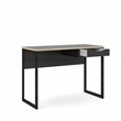 Tvilum Wells One Drawer Desk in Black Matte/Oak Structure